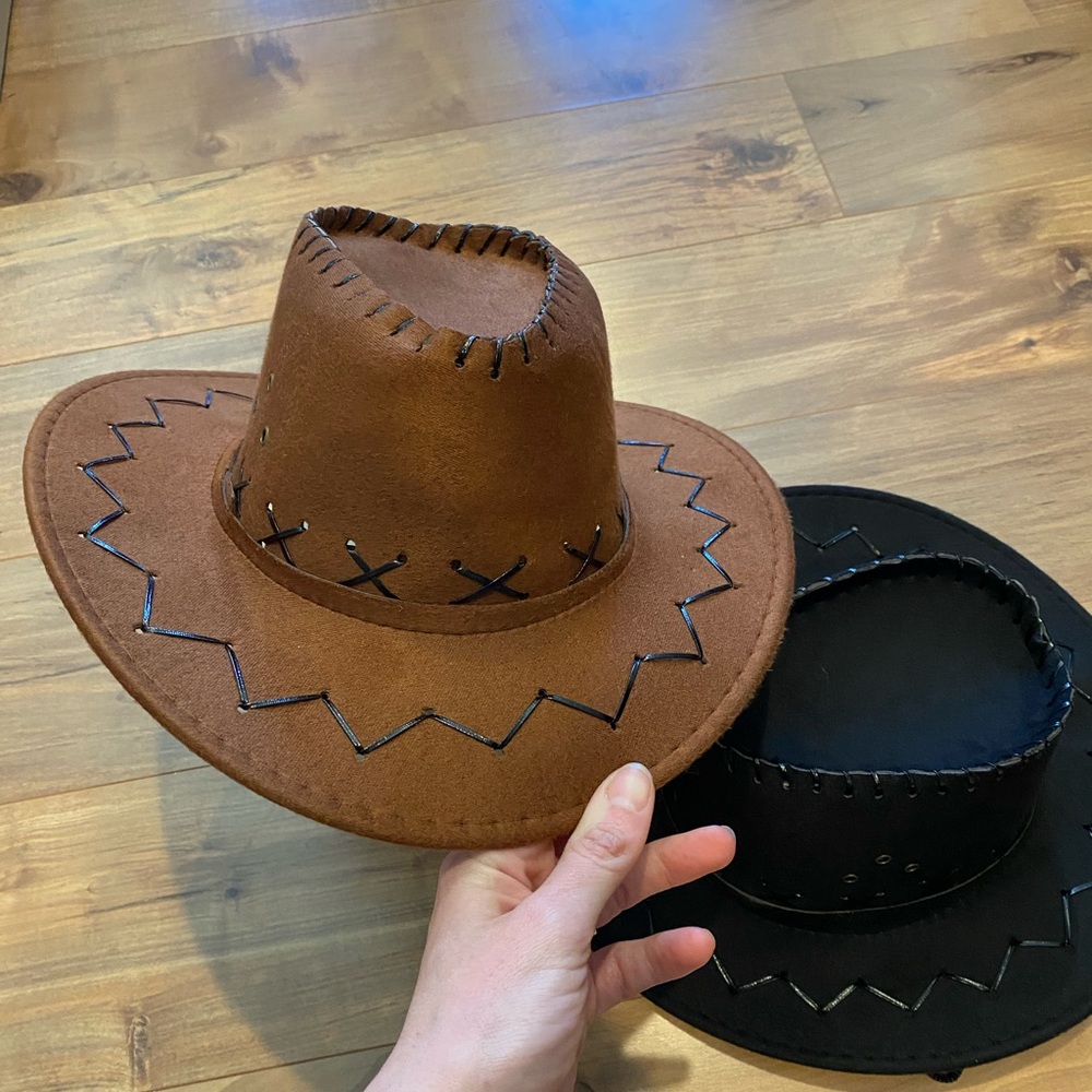 Black and Brown Costume Cowboy Hats - Picture 2 of 6
